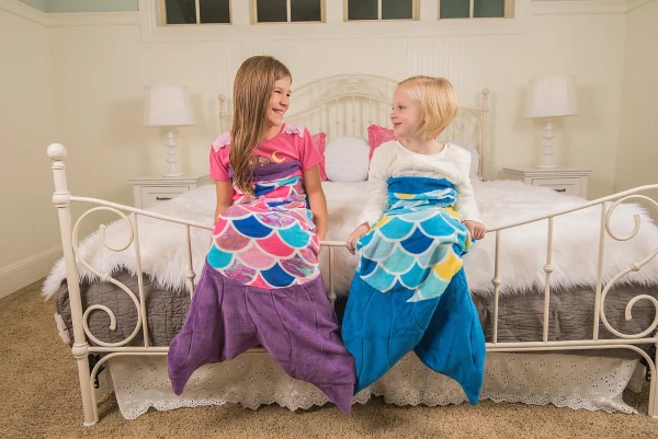 Fin Fun Cuddle Tails Meerjungfrauendecke, Sea Orchid (lila) 4