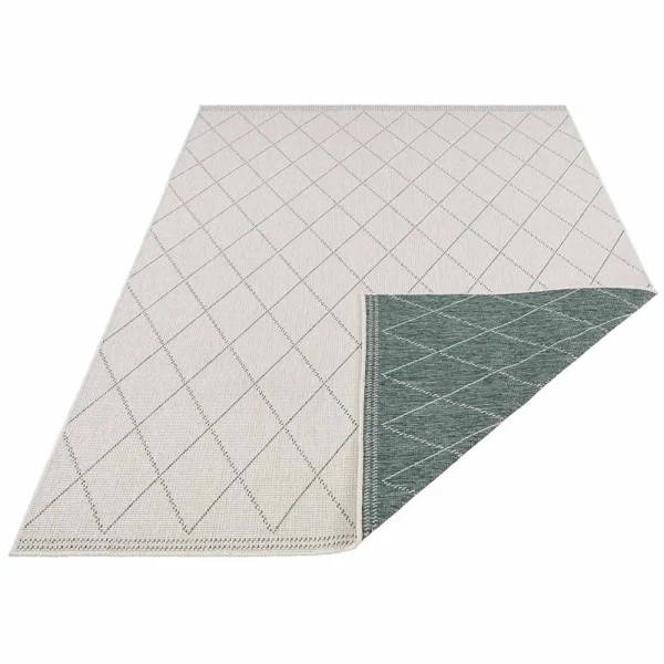 Freundin Home Collection In- & Outdoor Wendeteppich Daisy Grün Creme 4