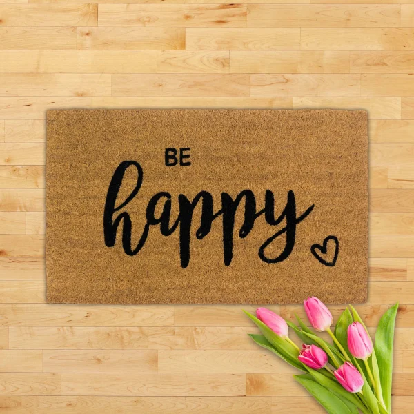 GMD Living Kokosmatte PONTE “Be Happy” In Farbe Braun 4