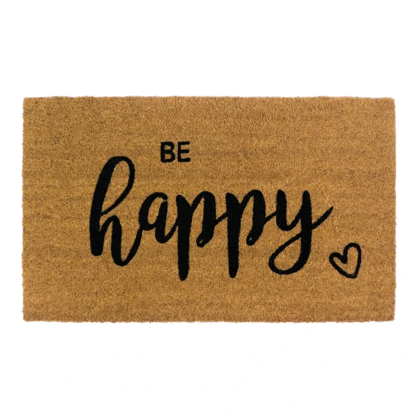 GMD Living Kokosmatte PONTE “Be Happy” In Farbe Braun 1