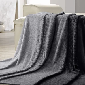 GMD Living Microfaser Kuscheldecke FLANELL-KOMBI In Farbe Grau 9