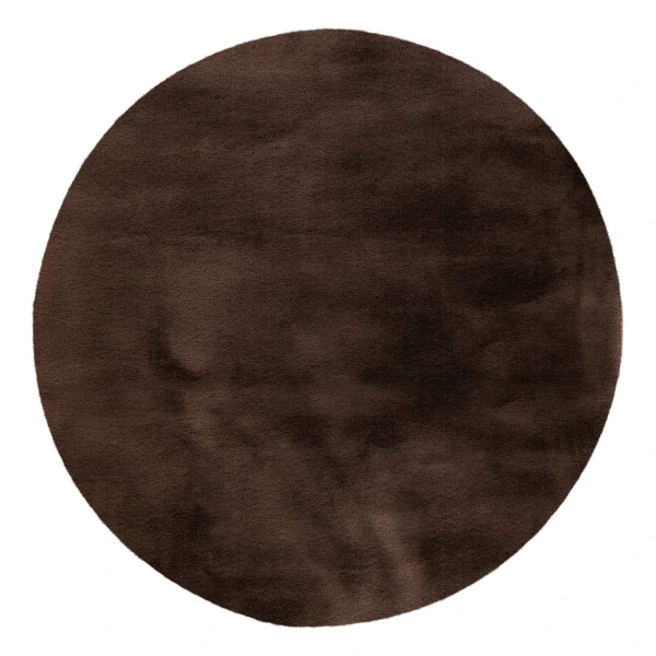 GMD Living Runder Hochflor-Teppich HEAVEN In Dunkeltaupe 1