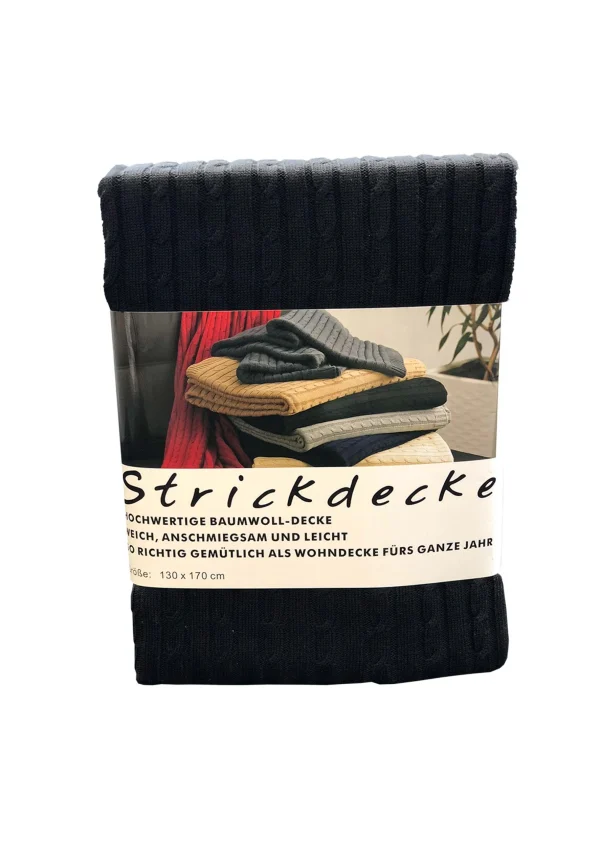 Grace Grand Spa Strickdecke In Schwarz 1