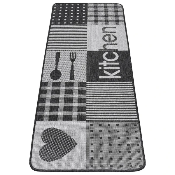 Hanse Home Küchenläufer Patchwork Kitchen Anthrazit Grau Creme 67×180 Cm 3