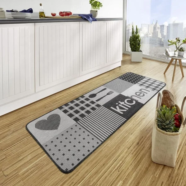 Hanse Home Küchenläufer Patchwork Kitchen Anthrazit Grau Creme 67×180 Cm 7