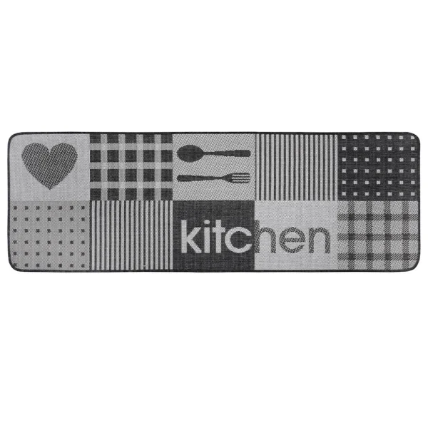 Hanse Home Küchenläufer Patchwork Kitchen Anthrazit Grau Creme 67×180 Cm 1