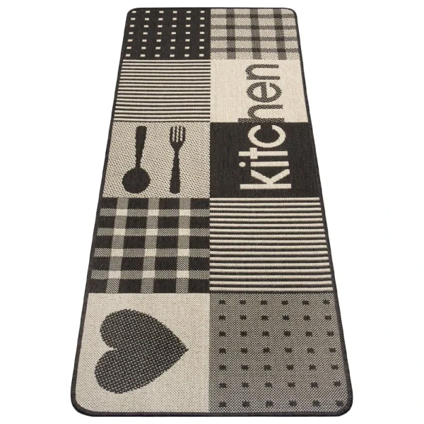 Hanse Home Küchenläufer Patchwork Kitchen Taupe Braun Creme 67×180 Cm 3