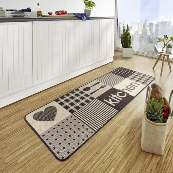 Hanse Home Küchenläufer Patchwork Kitchen Taupe Braun Creme 67×180 Cm 7