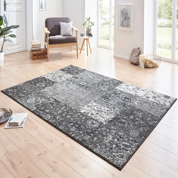 Hanse Home Kurzflor Teppich Kirie Grau Creme 3