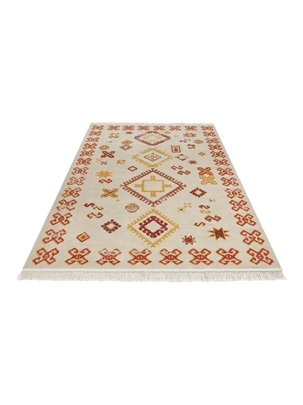 Hanse Home Kurzflor-Teppich “Mata” In Creme/ Rot 3