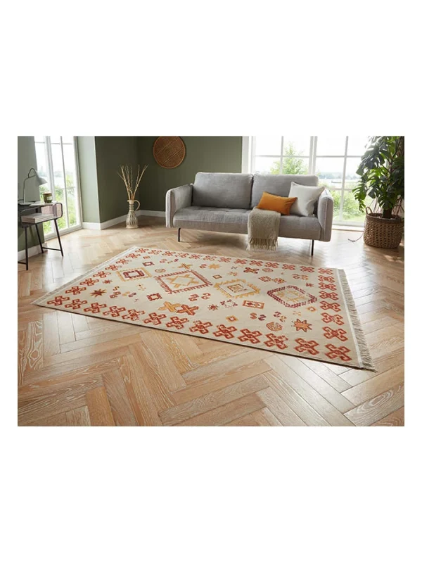Hanse Home Kurzflor-Teppich “Mata” In Creme/ Rot 5