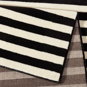 Hanse Home Kurzflor Teppich Panel Schwarz Creme 7