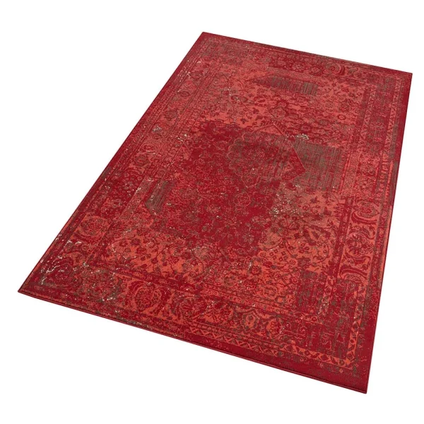 Hanse Home Kurzflor Teppich Plume Rot Braun 4