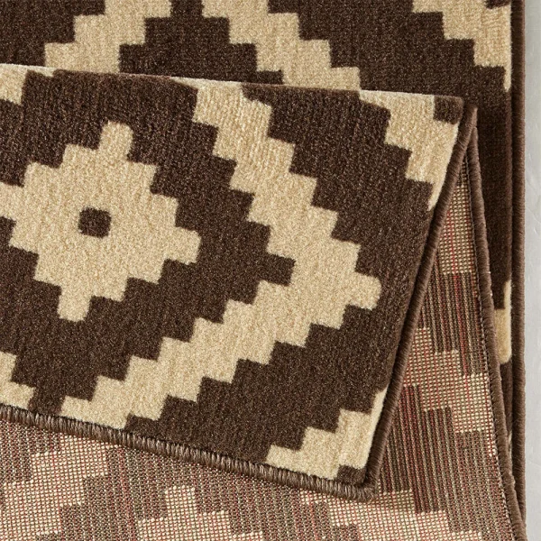 Hanse Home Kurzflor Teppich Raute Dunkelbraun Choco 4