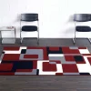 Hanse Home Kurzflor Teppich Retro Rot/grau/schwarz/creme 19