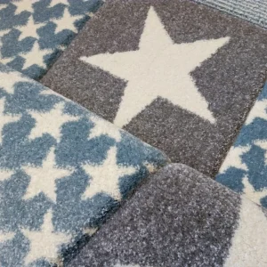 Happy Rugs Kinderteppich STARWALK3 In Blau/Weiß/Grau 8