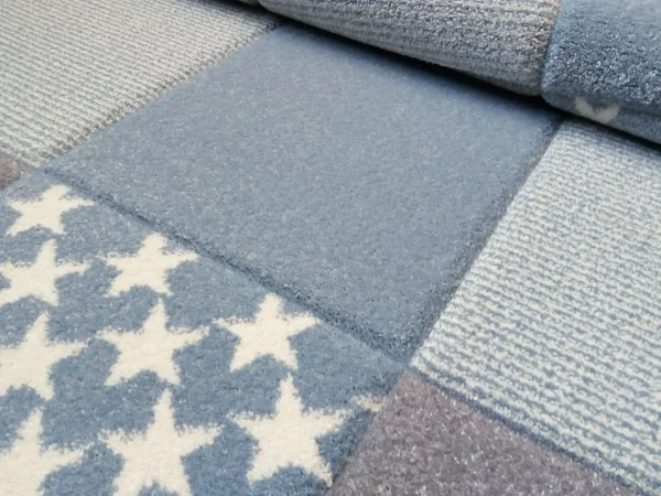 Happy Rugs Kinderteppich STARWALK3 In Blau/Weiß/Grau 4