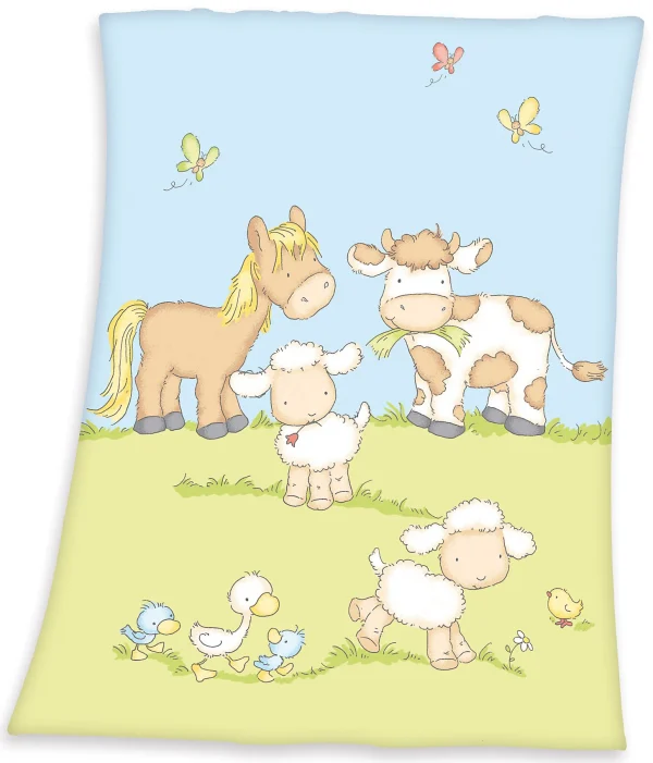 Herding Babydecke Fynn, Farmtiere, 75 X 100 Cm 1