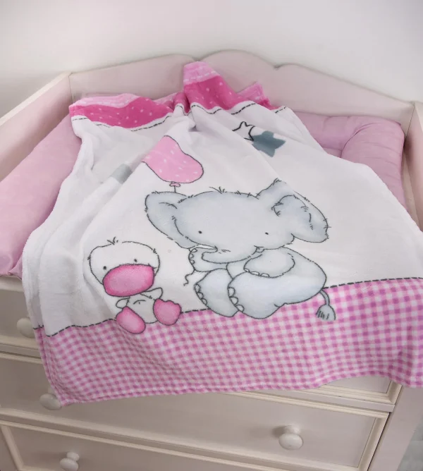 Herding Kuscheldecke Fynn Elefant, Rosa, 75 X 100 Cm 3