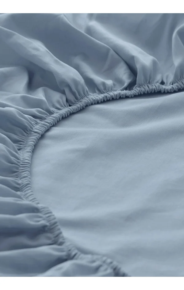 Hessnatur Satin-Spannbetttuch In Graublau 4