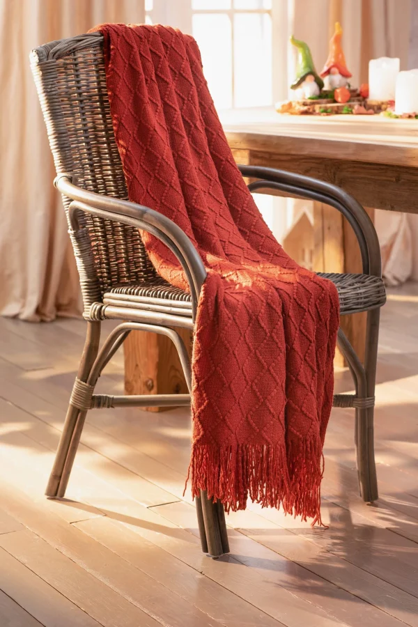 HomeLiving Kuscheldecke “Carmine” 1200×1520 In Rot 3