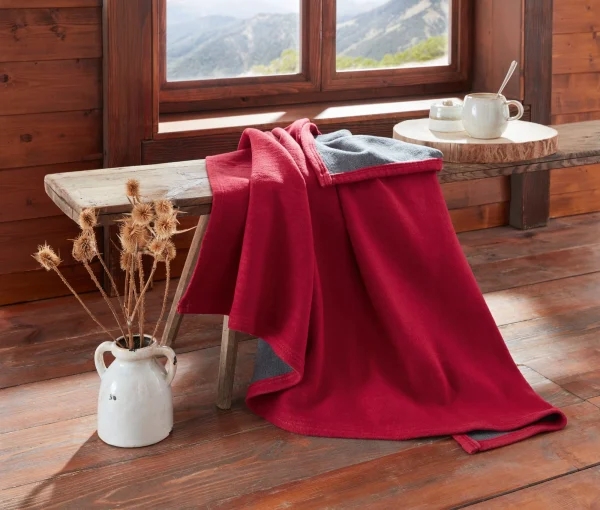 HomeLiving Kuscheldecke “Gemütlichkeit” 1300×1800 In Rot 3