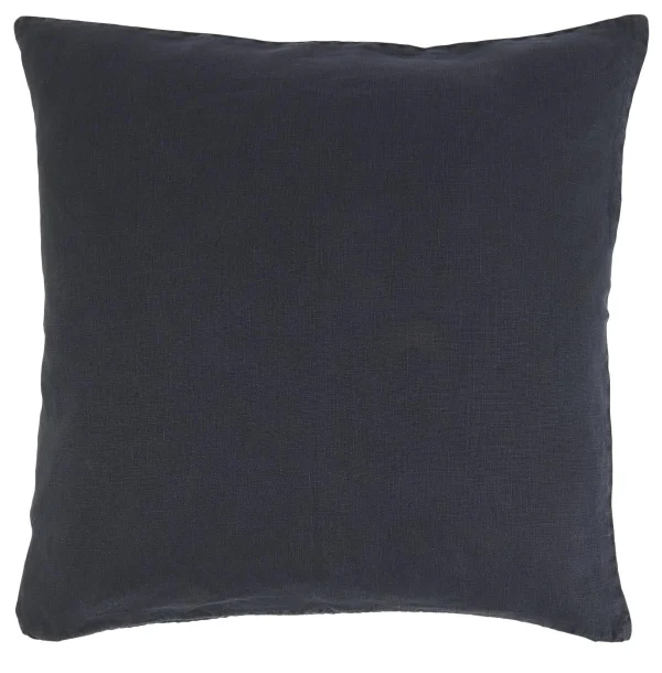 Ib Laursen Kissenhülle Leinen MIDNIGHT BLUE Blau 50×50 1