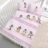 IDO Biber-Bettwäsche Baby Pinguin 40×60 / 100×135 Cm In Rosa 8