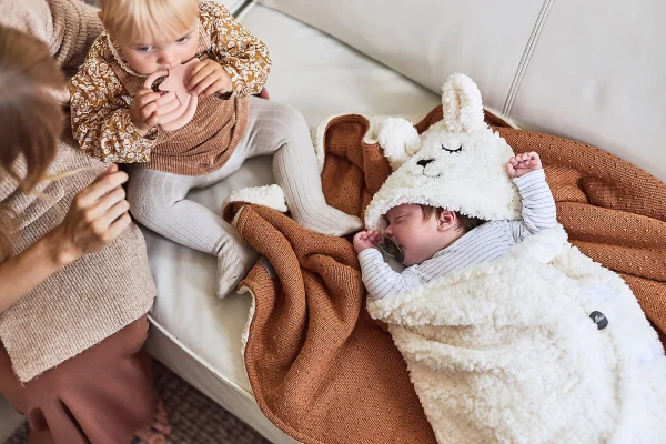 Jollein Decke Teddy, 75 X 100 Cm, Bliss Knit Caramel 3