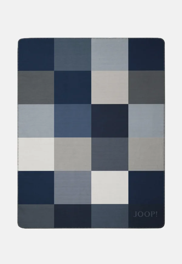 JOOP! Wohndecke Mosaic In Navy-Silber 3