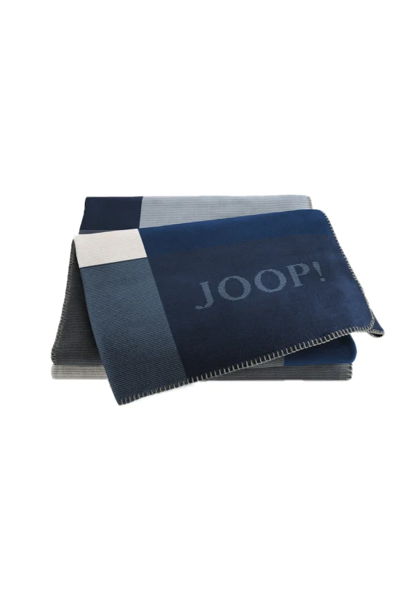 JOOP! Wohndecke Mosaic In Navy-Silber 1
