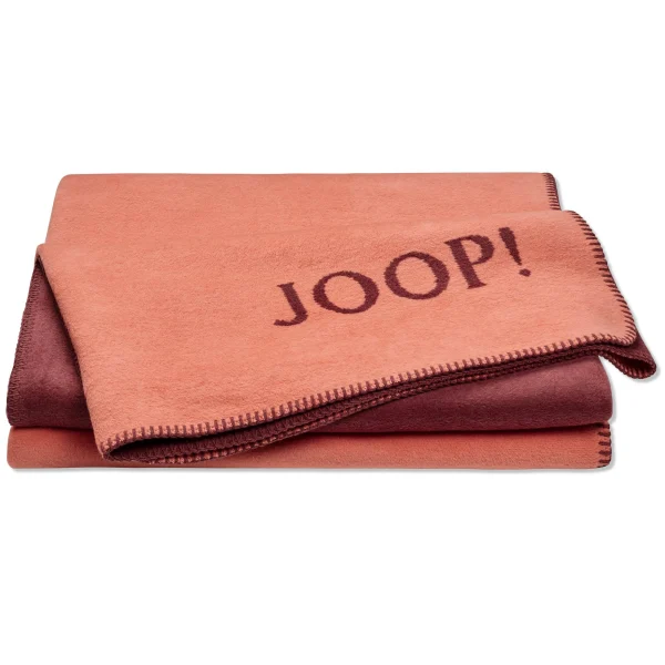 JOOP! Wohndecken Uni-Doubleface In Orange-bordeaux 1