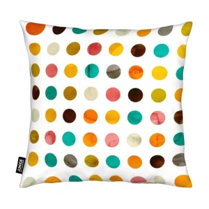 Juniqe Kissen “Autumnal Polka Dot” In Gelb & Orange 7