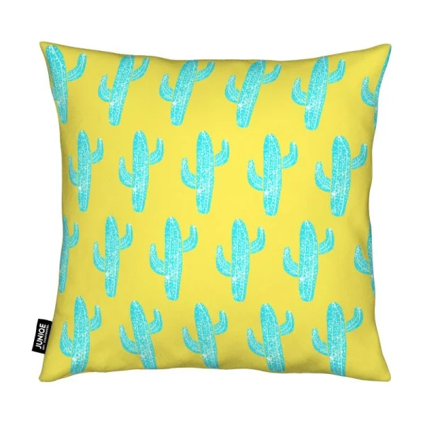 Juniqe Kissen “Cacti Desert Blue” In Gelb & Grün 3