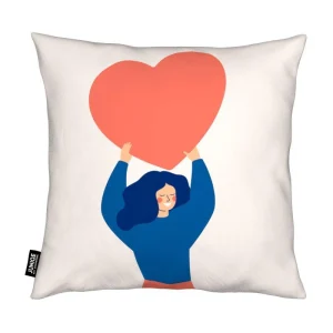 Juniqe Kissen “Carry Love” In Blau & Rot 7
