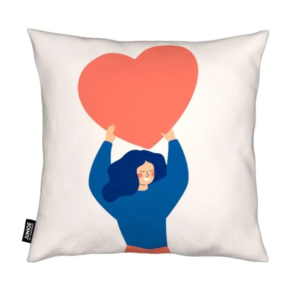 Juniqe Kissen “Carry Love” In Blau & Rot 3