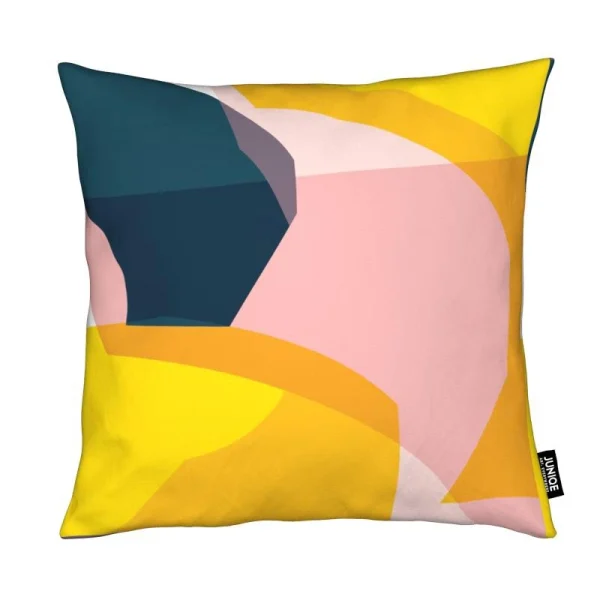 Juniqe Kissen “Composite 2” In Gelb & Rosa 1