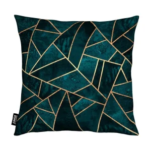 Juniqe Kissen “Deep Teal Stone” In Grün & Türkis 7