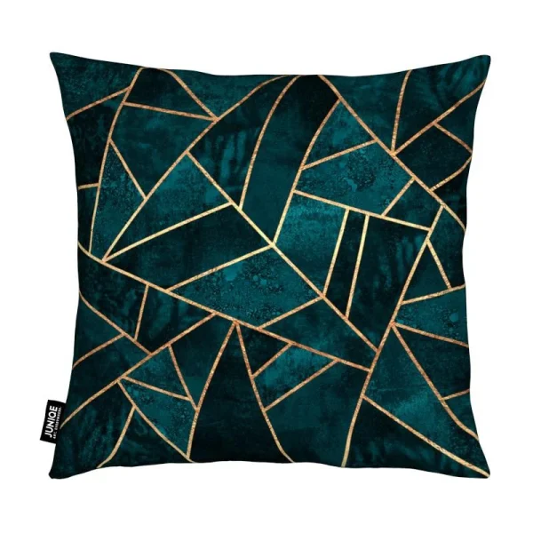 Juniqe Kissen “Deep Teal Stone” In Grün & Türkis 3