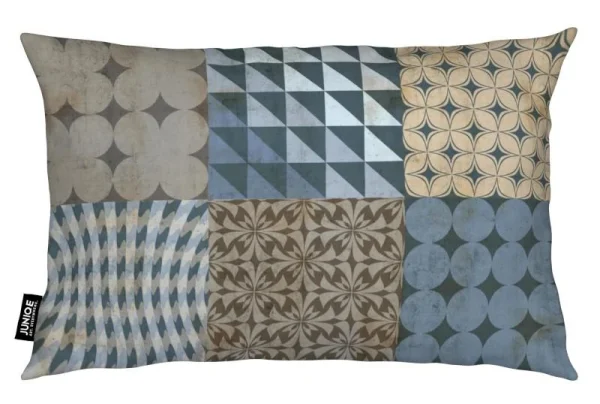 Juniqe Kissen “Industrial Style” In Blau & Braun 3