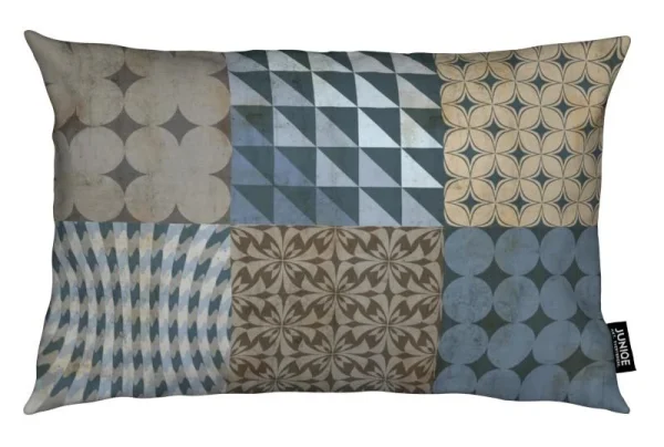 Juniqe Kissen “Industrial Style” In Blau & Braun 1