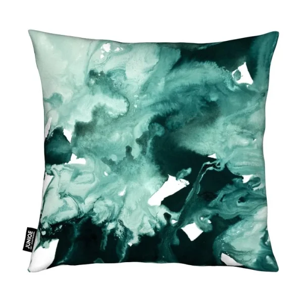Juniqe Kissen “Inkblot Marble 4” In Grün & Weiß 3