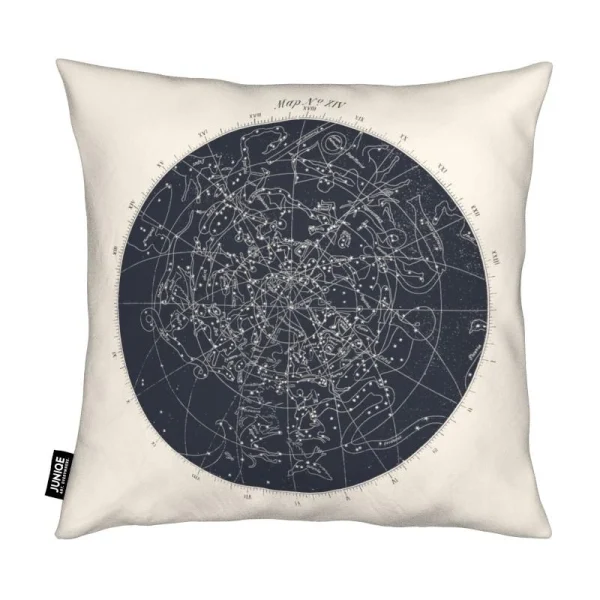 Juniqe Kissen “Map N°XIV” In Blau & Cremeweiß 3