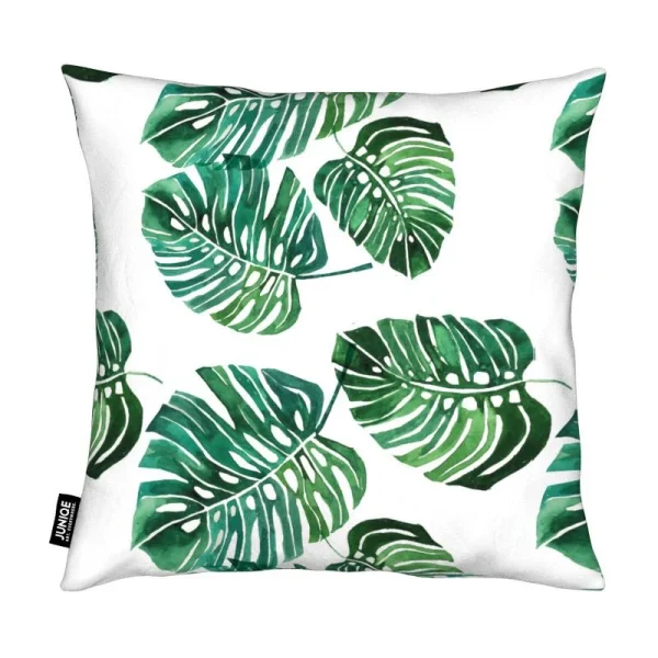Juniqe Kissen “Monstera Pattern” In Grün & Weiß 3