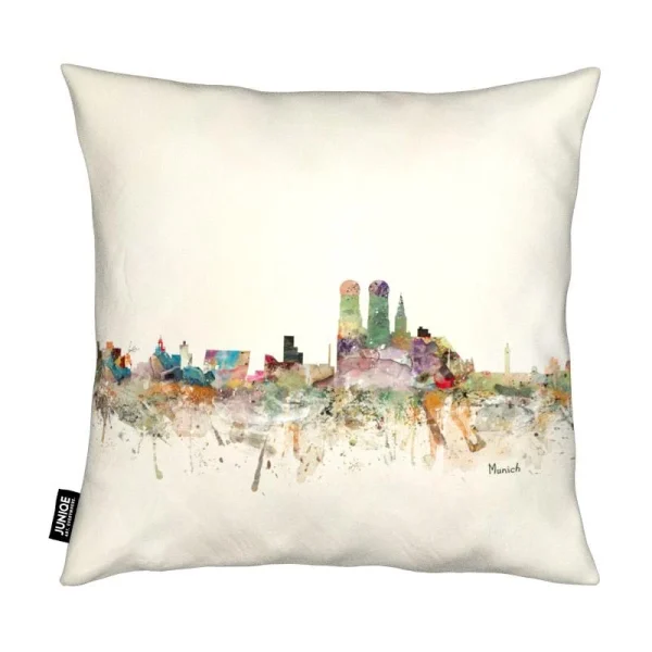 Juniqe Kissen “Munich” In Braun & Bunt 3