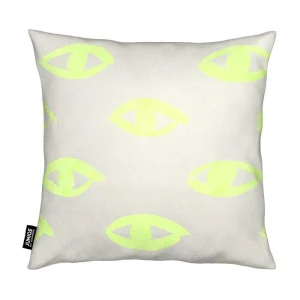 Juniqe Kissen “Natural Neon (eyes)” In Cremeweiß & Gelb 7