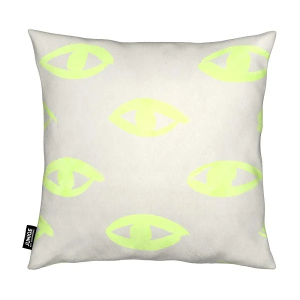 Juniqe Kissen “Natural Neon (eyes)” In Cremeweiß & Gelb 3