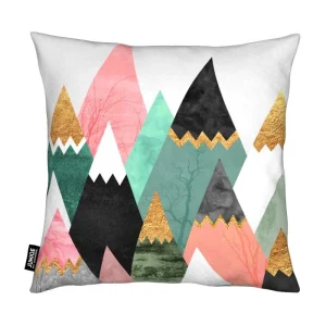 Juniqe Kissen “Pretty Mountains” In Grau & Rosa 7