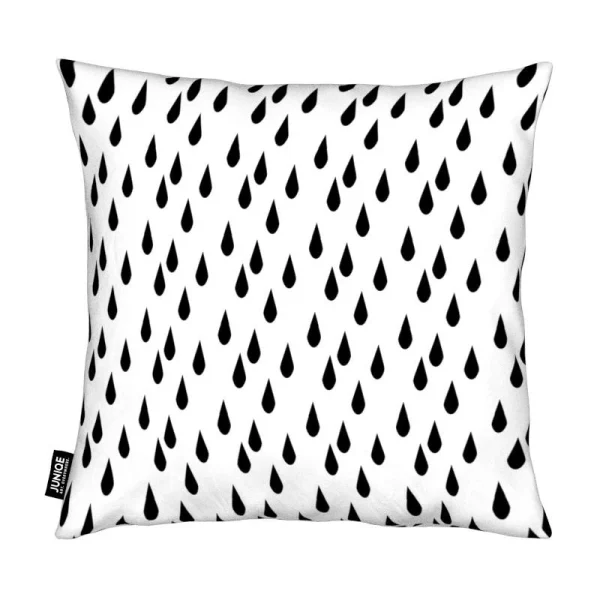 Juniqe Kissen “Rain” In Schwarz & Weiß 3