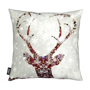 Juniqe Kissen “Snow Deer” In Bunt & Grau 7